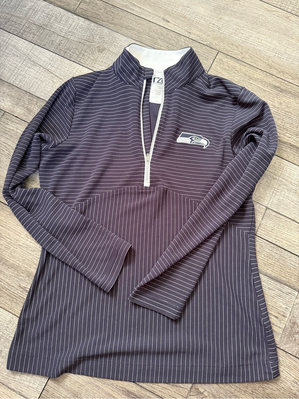 Cutter & Buck Navy Pinstripe CB DryTec Shirt